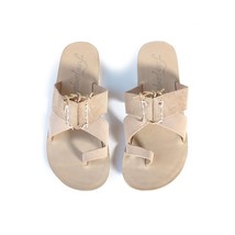 NEW FREE PEOPLE Sandals Size 38 Womens 8 &#39;Sophie&#39; Natural Buck Leather S... - £54.99 GBP