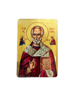 3 1/4&quot; Saint Nicholas Fridge Magnet Glazed Greek Orthodox Byzantine Icon... - $93.36 MXN