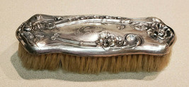 Victorian Vanity Bristle Brush W.S.P. Wilcox Floral Silver Plate Co. Hai... - $39.55