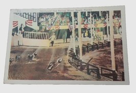 Florida Miami Beach Greyhound Dog Racing Unposted 1940 Linen Vintage Pc - $3.01