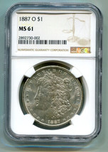 1887-O Morgan Silver Dollar Ngc MS61 White Nice Original Premium Quality Pq - £129.75 GBP