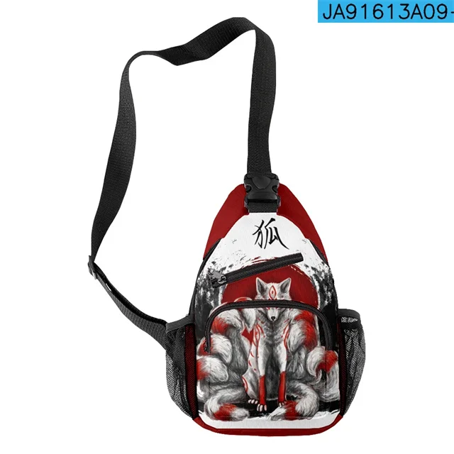 Anime Nine Tailed Fox Shoulder Bags Waist Packs Sling Bag Crossbody Spor... - £23.03 GBP