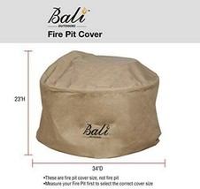 NEW BALI OUTDOORS Round Fire Pit Covers Waterproof Weather Resistant PVC... - £34.78 GBP