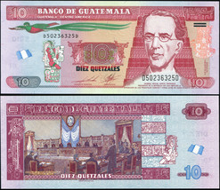 Guatemala. Banknote 10 Quetzales. 2014. Unc. Paper. Cat# P.123A - £2.72 GBP