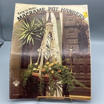 Vintage Macrame Patterns, Easy to Make Pot Hangers Craft Course Book H22... - $11.65