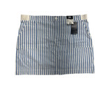Lee Womens Blue &amp; White Striped Comfort Waist Band Skort Skirt - $25.73