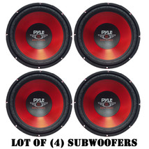 Lot of (4) New Pyle PLW12RD Red Label Series 12&quot; 800W 4Ohm Voice Coil Su... - £124.74 GBP