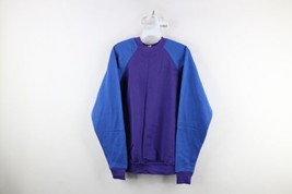 Deadstock Vintage 90s Streetwear Womens Large Blank Color Block Sweatshirt USA - $54.40