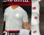 Ecko  Unltd. ~ Men&#39;s 3-Pack T-Shirts V-Neck Undershirts White Cotton Ble... - $24.66