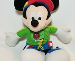 Mickey Mouse Plush Learn to Dress 15&quot; Button Buckle Zip Tie Teach Vintag... - $10.84