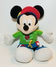 Mickey Mouse Plush Learn to Dress 15&quot; Button Buckle Zip Tie Teach Vintage Disney - £8.66 GBP