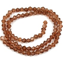 Topaz Faceted Bicone Glass Loose Beads 4mm 1 Strand - £8.75 GBP