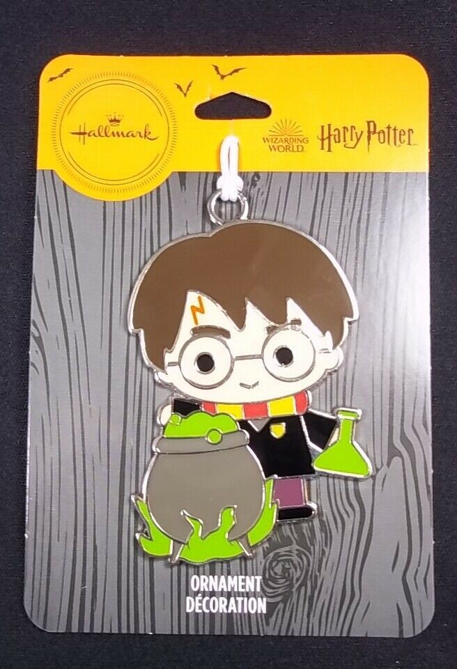 Hallmark Halloween ornament Harry Potter & cauldron flat metal 2020 - £9.80 GBP