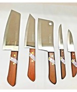 Thai Cook KIWI Knives Wood Handle Kitchen Blade Stainless steel 5pcs/set... - $58.18 CAD