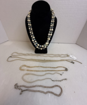 6 pieces of mixed Vintage Pearls necklace- marked Laguna, Marvella - $28.45