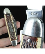 MYSTERY vintage pocket knife USA cigar two blade 1950&#39;s - $612.43 MXN