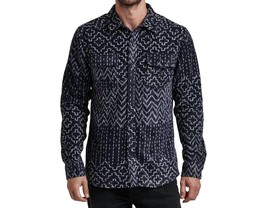 Roark diablo polar flannel top in Dark Navy Sashiko - size L - $81.18