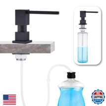 Fonveth Soap Dispenser Square Built In Sinkwith 47 Long Tube Matte Black... - $63.57