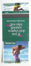 Virginia Slims - 1995 Philip Morris Girl OceanTobacco 30 Strike Matchbook Cover - £1.18 GBP