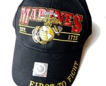 USMC FIRST TO FIGHT MARINE CORPS MARINES EST 1775 EMBROIDERED BASEBALL CAP - $14.94