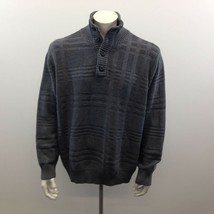 Arrow USA Sweater Men’s Size XL Gray Button Henley Neck Long Sleeve Cotton  - $12.76