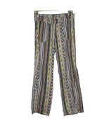 KISS CRY Womens Pants Size S Pull On Linen Ikat Tribal Pocket Stretch Dr... - £21.18 GBP