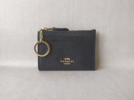 Coach Mini Skinny ID zip Card Case in cross grain Leather FREE Shipping ... - $58.06