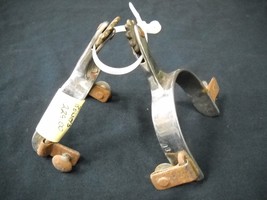 Antique Bob Blackwell BB Sidewinder 10 point Rowel Stainless Steel Spur ... - €172,59 EUR