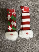 lot of 2 womens holiday knee socks One Size - £11.72 GBP