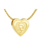 Mother And Child 14KT Gold Heart Cremation Jewelry Urn - $1,066.74 CAD