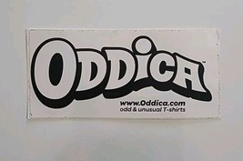 Oddica Odd And Unusual Tshirts Die Cut Glossy Band Logo Vinyl Sticker Symbol  - £4.37 GBP