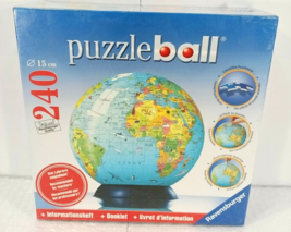 Ravensburger PuzzleBall 3D Globe Jigsaw Puzzle 240 Pcs W/Base - $12.87