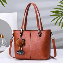  Tote Bag  Retro Shoulder Messenger Bag PU Leather Commuter Women&#39;s Bag Large Ca - £37.56 GBP