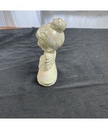 Vintage Iridescent Large Kissing Angel Ceramic  7” X 3.5” Signed M R - £6.72 GBP