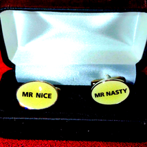 Mr Nice and Mr nasty cufflinks for men - £24.92 GBP