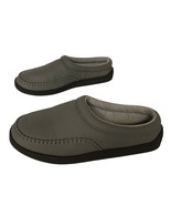 MySlippers Womens 9 Gray Leather Upper Comfort Cushoned Slip On Shoes - $29.39