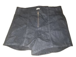 Vintage Bongo Black Shimmer Stretch High Waist Shorts Size 15 - £25.64 GBP