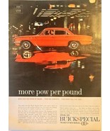 1961 Buick SPECIAL Red 4-door Sedan Night Scene Vintage Print Ad - $9.74