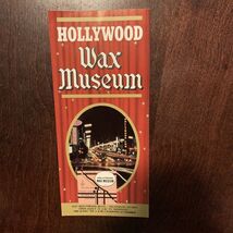 VINTAGE HOLLYWOOD WAX MUSEUM BROCHURE PAMPHLET - $6.04