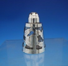Mexican Mexico Glass Salt Shaker with Sterling Silver Overlay 2 1/4&quot; (#6566) - £62.51 GBP