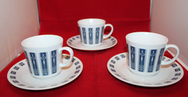 Noritake Progression China Pacific 9010 Coffee Tea Mug Cup Saucer Set of 3 Japan - £51.91 GBP