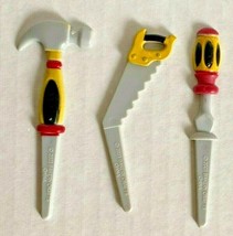 Bakery Crafts Plastic Cupcake Favors Toppers New Lot of 6 &quot;Tools&quot; #2 - £5.45 GBP