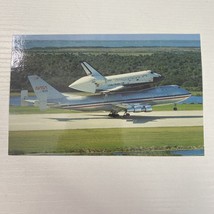 747 and Shuttle Prior to Landing Kennedy Space Center Florida 1993 Postcard - £2.37 GBP