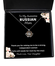 Necklace Present For Russian Mom - To My Awesome Mom - Jewelry Crown Pendant  - £39.11 GBP