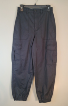 NEW Madewell Seamed Track Trouser Black Size 26 Cotton Pants Athletic Jo... - $451.16 MXN