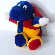 Kuddle Me Toys Clown Puppy Dog Multi Colored Blue Red Yellow Plush Stuffed 14&quot; - £17.11 GBP