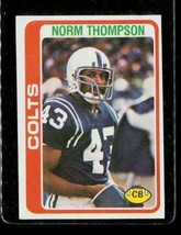 Vintage 1978 Topps Tcg Football Trading Card #29 Norm Thompson Baltimore Colts - £6.57 GBP