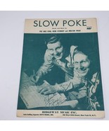 Vintage Slow Poke Pee Wee King Redd Stewart Chilton Price Sheet Music 1951 - £7.04 GBP
