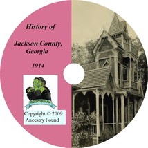 JACKSON County, Georgia GA - History Genealogy - Family Tree Ancestry CD DVD - £4.59 GBP