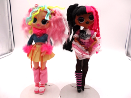 LOL Surprise Omg Color Changing Bubblegum DJ and Super Sonix Rock Metal Chick - $17.82